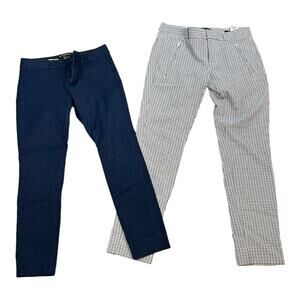 2 pair Banana Republic Sloan 0 Trousers Slacks Office Career Bundle Lot